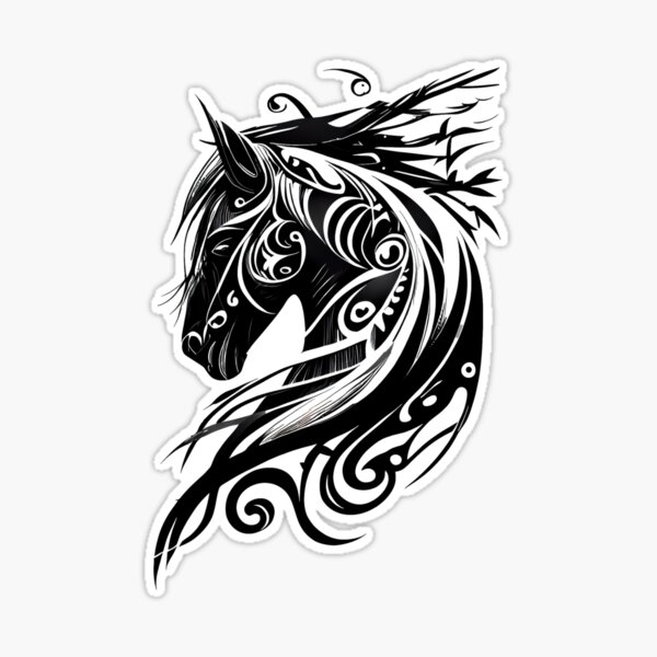 Tribal horse tattoo | Stock vector | Colourbox