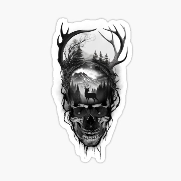 30+ Deer Skull Tattoo Designs, Ideas, and Meanings | PetPress | Deer skull  tattoos, Skull tattoos, Skull tattoo design