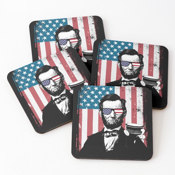 Item preview, Cool Abraham Lincoln Portrait with American Flag Background designed and sold by Froyd Wess.