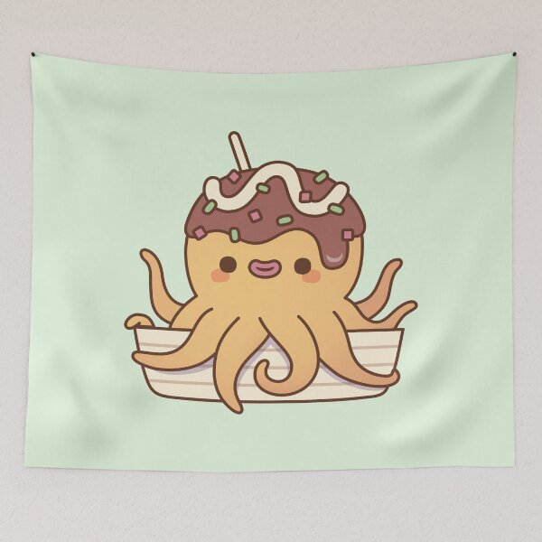Item preview, Cute Octopus Japanese Takoyaki Snack designed and sold by rustydoodle.