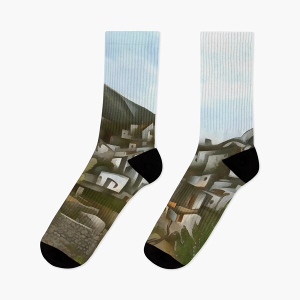Item preview, Kayakoy Historical Greek Houses Artistic Abstract designed and sold by taiche.