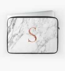 Monogram rose marble S Laptop Sleeve