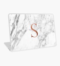 Monogram rose marble S Laptop Skin