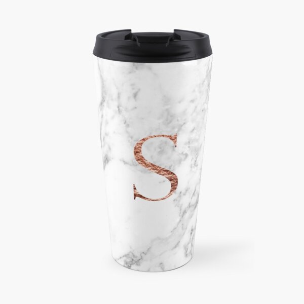 Monogram rose marble S Travel Mug