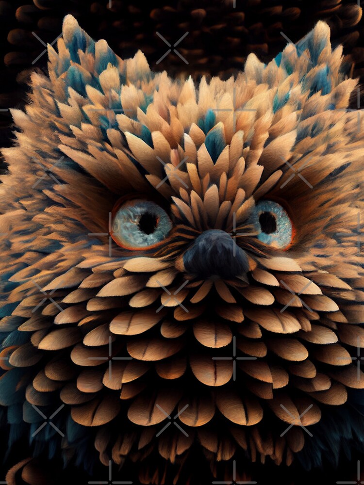 Aperçu 4 sur 4. Coque iPhone avec l'œuvre Surreal Brilliant Dense Furry Pattern Digital Painting créée et vendue par CodeAndColors.