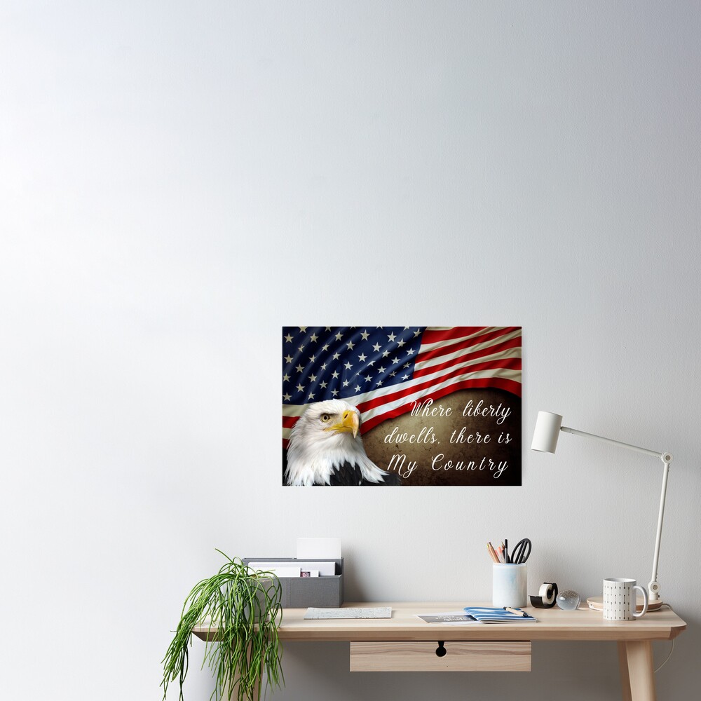 American Flag Eagle Canvas Set Wall Art l by Stunning Canvas Prints