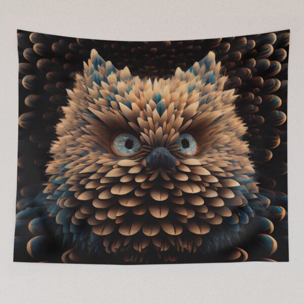 Item preview, Surreal Brilliant Dense Furry Pattern Digital Painting designed and sold by CodeAndColors.