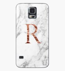 Funda/vinilo para Samsung Galaxy Monograma rosa de mármol R