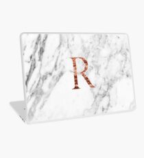 Monogram rose marble R Laptop Skin