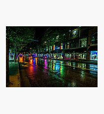 Illuminated night in Vancouver BC, Canada Photographic Print
