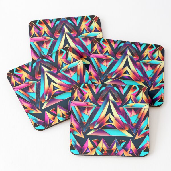 Artikelvorschau, Bold Mystical Bright Triangular Western Pattern Digital Painting entworfen und verkauft von CodeAndColors.
