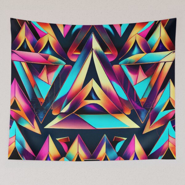Item preview, Bold Mystical Bright Triangular Western Pattern Digital Painting designed and sold by CodeAndColors.