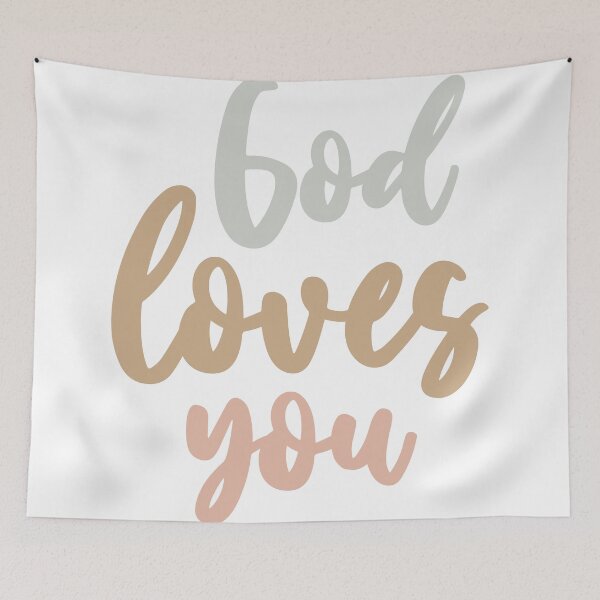 Item preview, God loves you. designed and sold by GMM Designs.