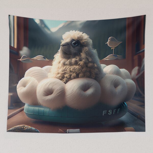Item preview, Spur Raft and Fluff Digital Painting designed and sold by CodeAndColors.
