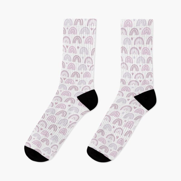 Item preview, Patrón Baby Pink Boho Rainbows - Cute Pastel Arches Arcs Stars & Hearts designed and sold by inspirationzgal.
