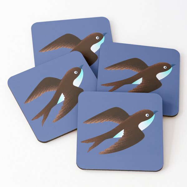 Item preview, Brown swallow bird watercolor illustration designed and sold by UnaWu533.
