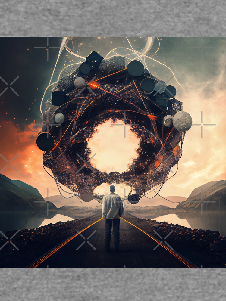 Thumbnail 6 von 6, Leichter Pullover, Interconnected Digital Painting designt und verkauft von CodeAndColors.