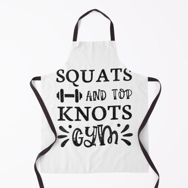 Item preview, Squats and Top Knots Gym - Motivational Fitness Quote designed and sold by RedArtsDesign.