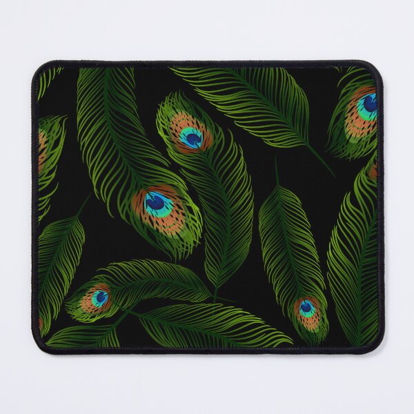 Item preview, Peacock Feathers Illustration Pattern designed and sold by Corinne Alexa Jackson.