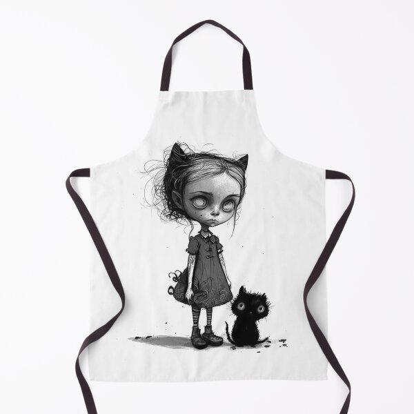 Item preview, Little Girl with black Cat designed and sold by pxdg.