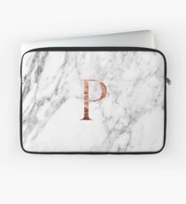 Monogram rose marble P Laptop Sleeve