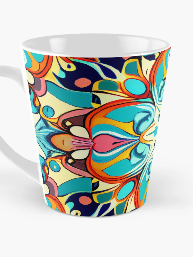 Thumbnail 3 of 4, Coffee Mug, Colorful Transitional Pattern Digital Painting designed and sold by CodeAndColors.