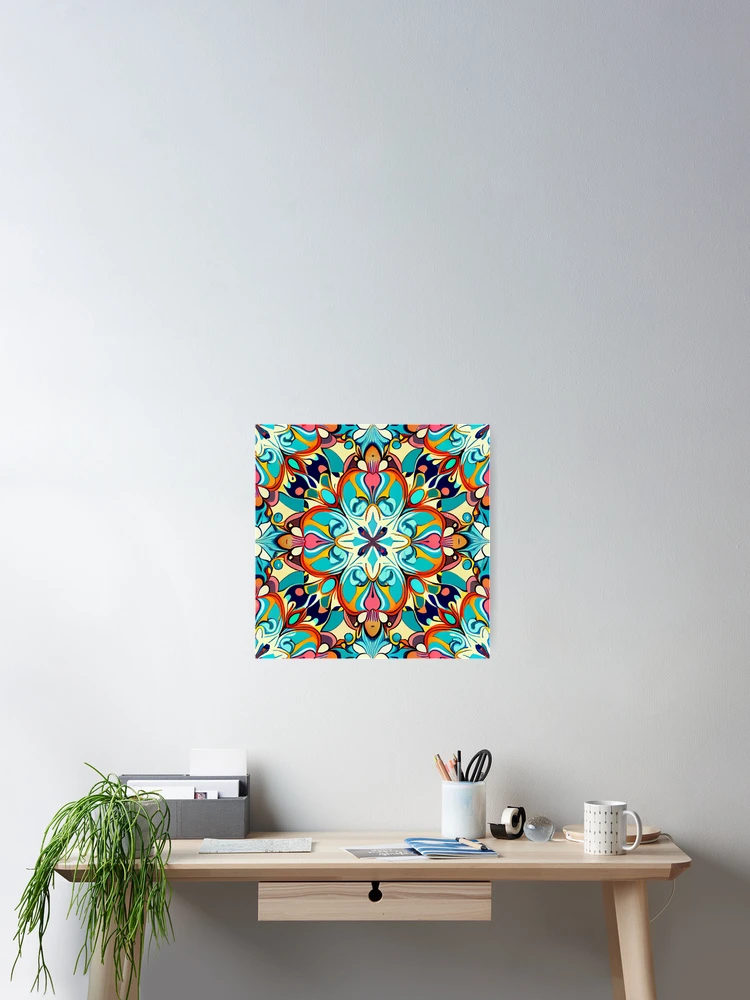 Thumbnail 2 of 3, Poster, Colorful Transitional Pattern Digital Painting designed and sold by CodeAndColors.