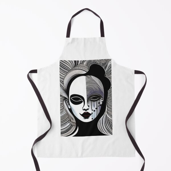 Item preview, Abstract creepy face drawn with lines designed and sold by aminewali.