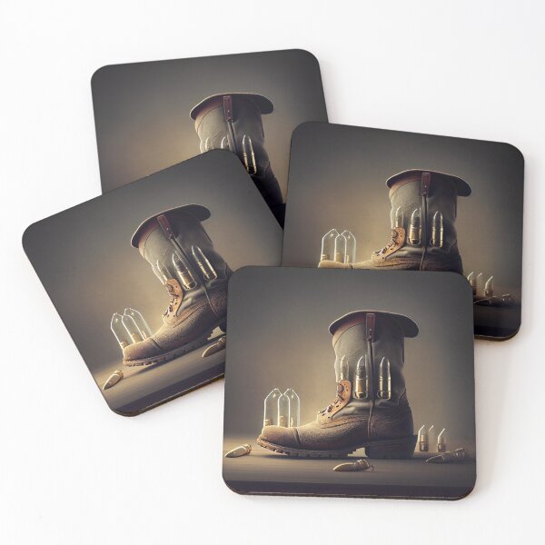 Item preview, Boots and Bullets Digital Painting designed and sold by CodeAndColors.