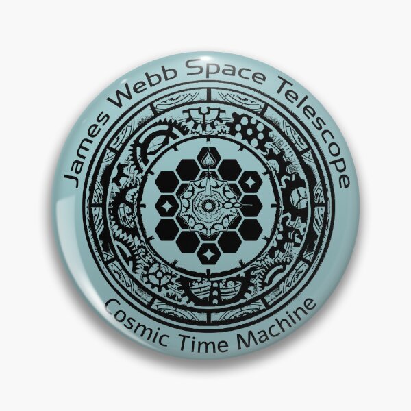 Artikelvorschau, Kosmische Zeitmaschine des Weltraumteleskops JWST (schwarze Uhr) entworfen und verkauft von SolidEarthArt.