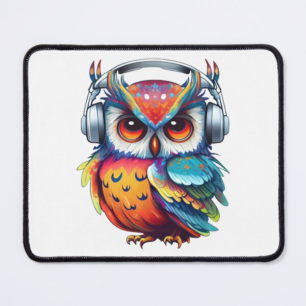 Item preview, colorful sweet owl in a headphones Sticker designed and sold by tomaszpodlak.