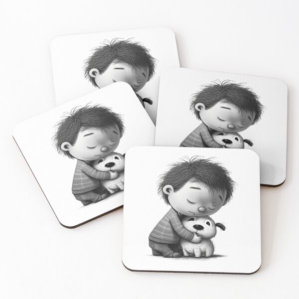 Item preview, Boy hugging his Dog designed and sold by pxdg.