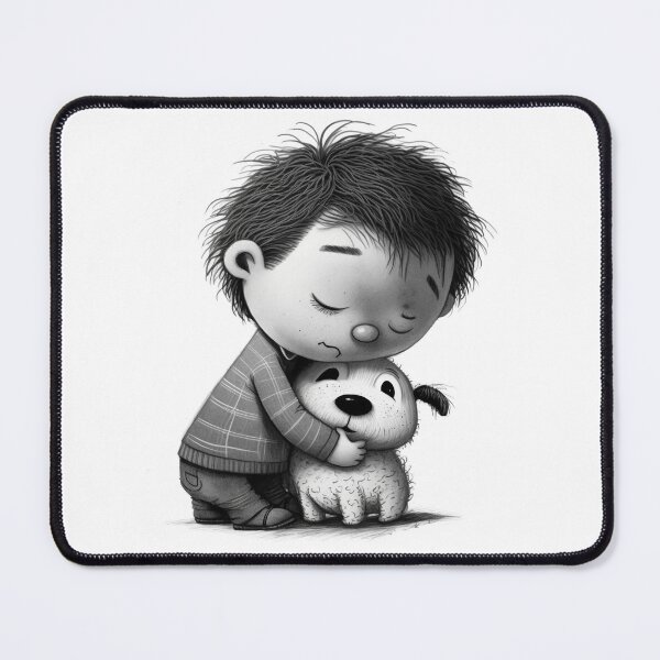 Item preview, Boy hugging his Dog designed and sold by pxdg.