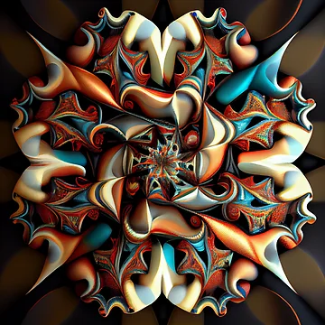 Vorschaubild zum Design Kaleidoscopic Jostling Digital Painting von CodeAndColors