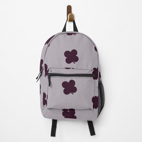 Item preview, Lavender Gray with Violet Red Lucky Four Leaf Clover Flowers Irish Luck designed and sold by kattakitty.