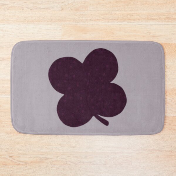 Item preview, Lavender Gray with Violet Red Lucky Four Leaf Clover Flowers Irish Luck designed and sold by kattakitty.