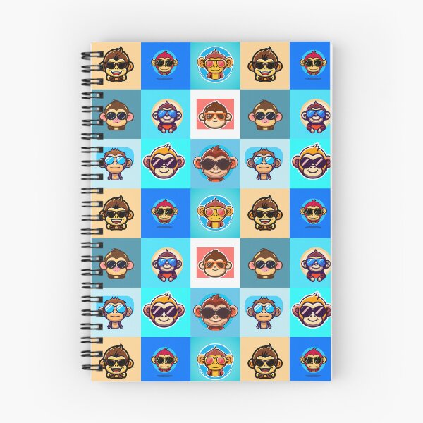 Item preview, Cute Chibi Animal Monkey Wearing Sunglasses Pattern designed and sold by mrbribe.