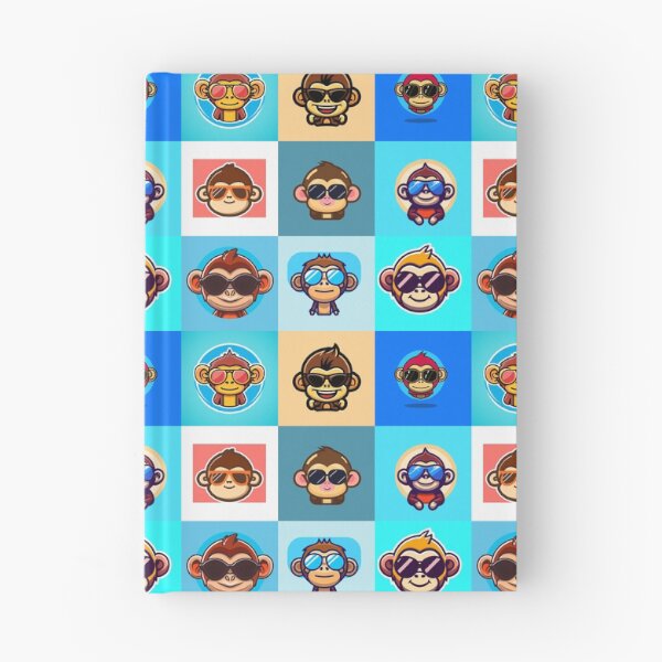 Item preview, Cute Chibi Animal Monkey Wearing Sunglasses Pattern designed and sold by mrbribe.