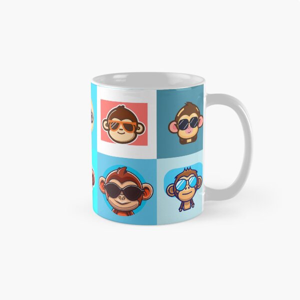 Item preview, Cute Chibi Animal Monkey Wearing Sunglasses Pattern designed and sold by mrbribe.