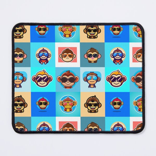 Item preview, Cute Chibi Animal Monkey Wearing Sunglasses Pattern designed and sold by mrbribe.