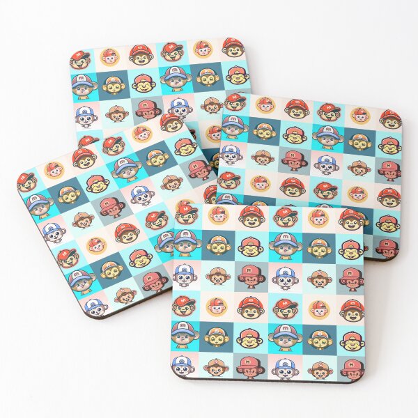Item preview, Cute Chibi Animal Monkey Wearing Baseball Cap Pattern designed and sold by mrbribe.