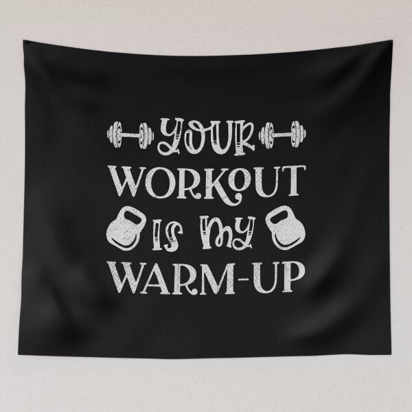Item preview, I Live for the Challenge - Your Workout is My Warm-Up Quote designed and sold by RedArtsDesign.