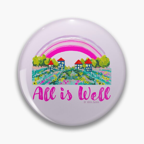 Item preview, All is well - pink rainbow designed and sold by aniazwaradesign.