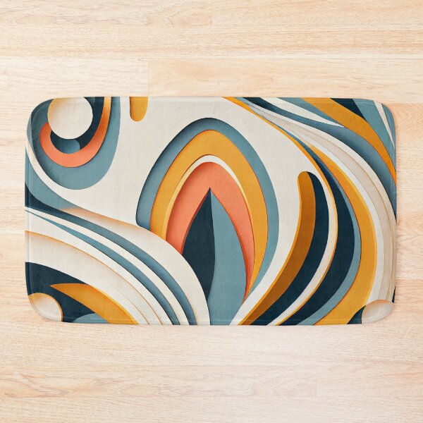 Item preview, Flowing Semi Abstract Relaxed Midcentury Modern Pattern Digital Painting designed and sold by CodeAndColors.