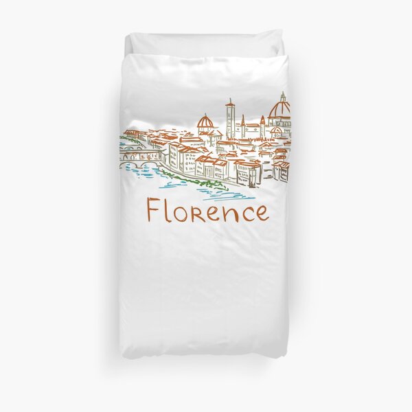 Florence Firenze Panorama Duvet Cover