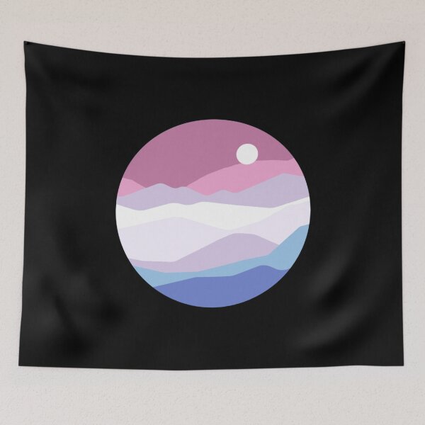 Item preview, Subtle Bigender Pride Flag Landscape designed and sold by everything4eva.