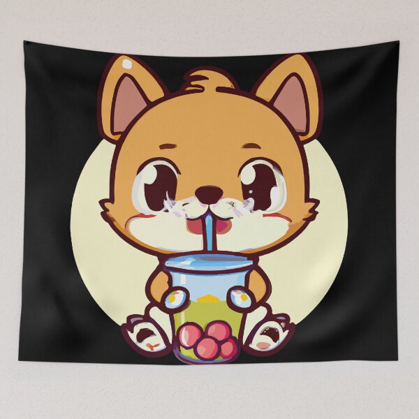 Item preview, A Paw-fect Combination: Bubble Tea and a Dog designed and sold by Colorful Dreams.