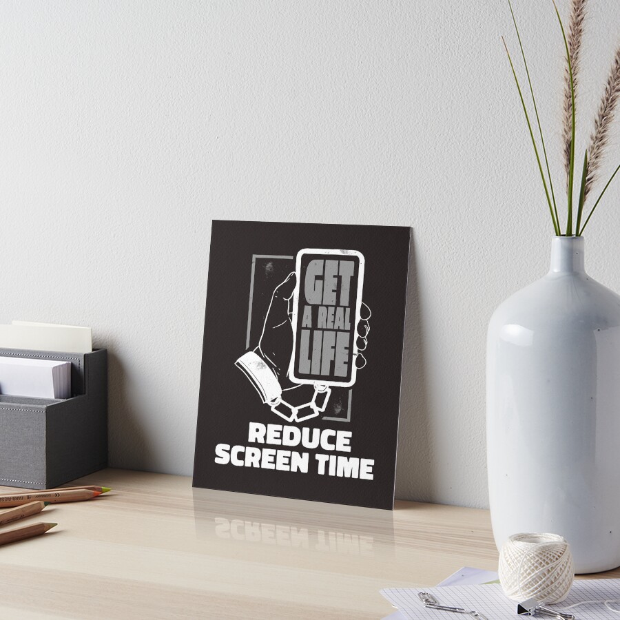 "Reduce Screen Time Mental Health Awareness Art" Poster for Sale by ...