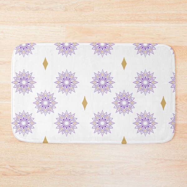 Item preview, Flower patterns violet on white designed and sold by Chaoticzarts.
