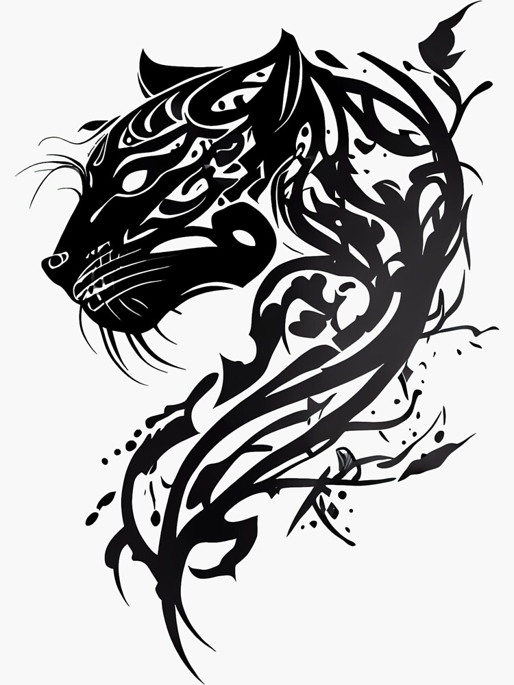 Leopard, tribal tattoo Stock Vector by ©flanker-d 6474246